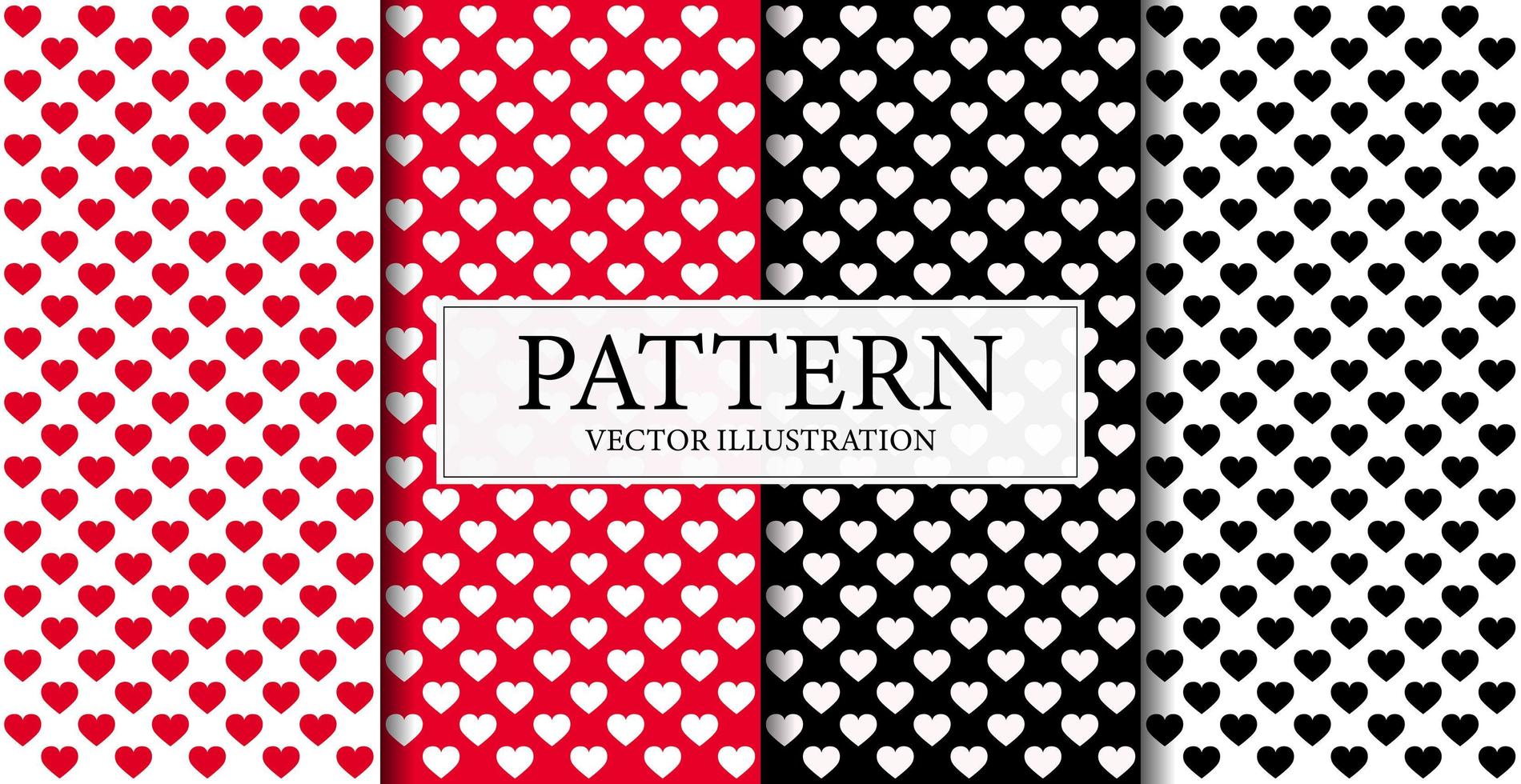 Set of 4 pieces holiday patterns in different colors - Vector