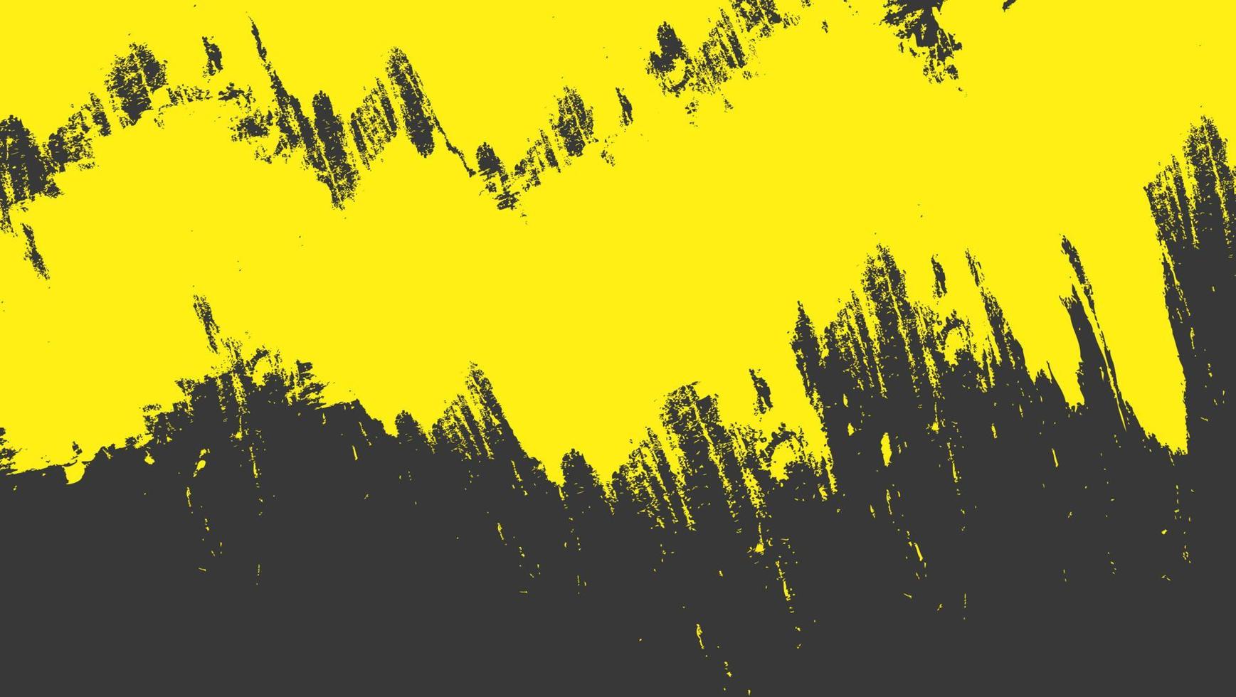 diseño de textura grunge amarillo abstracto en fondo negro vector