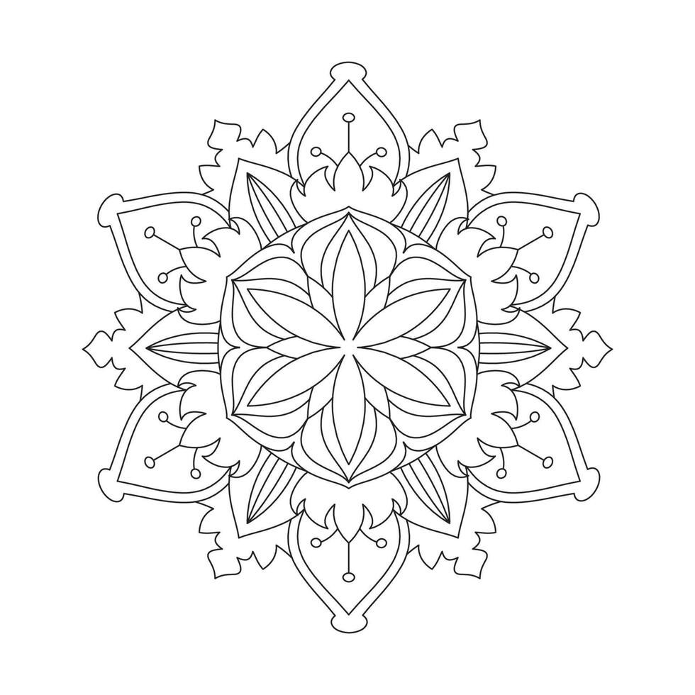 Mandala coloring book KDP interior vector