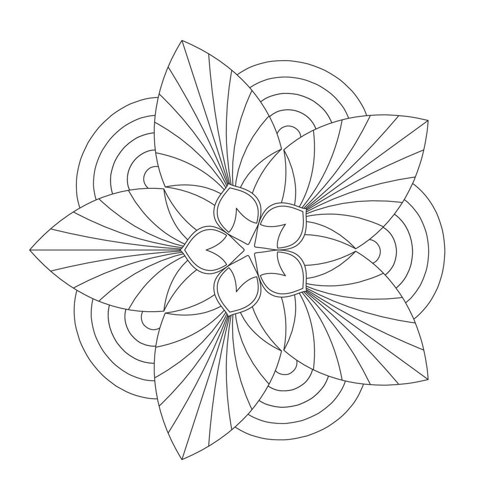 Mandala coloring book KDP interior vector