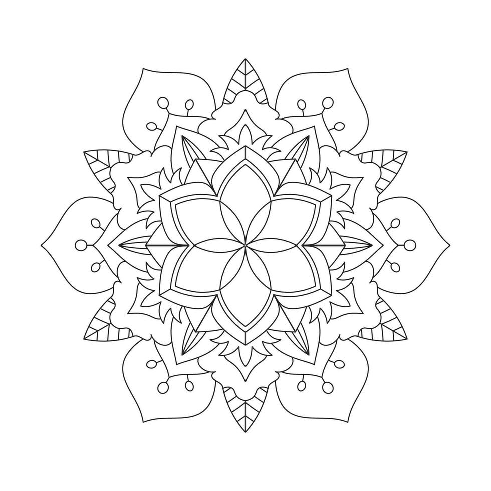 Mandala coloring book KDP interior vector