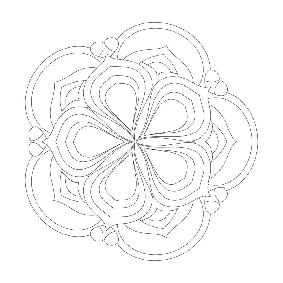 Mandala coloring book KDP interior vector