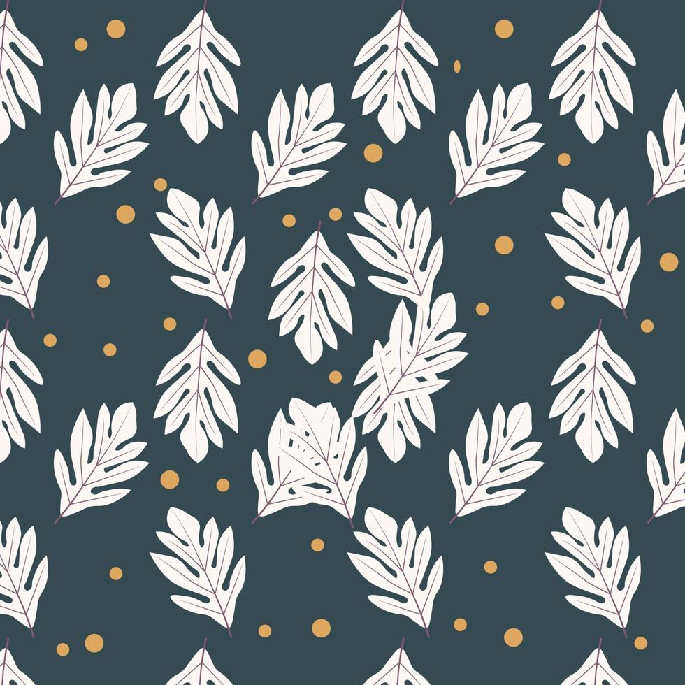 beautiful leaf shape pattern design wallpaper for fabric, background prints and textures, vector illustration.