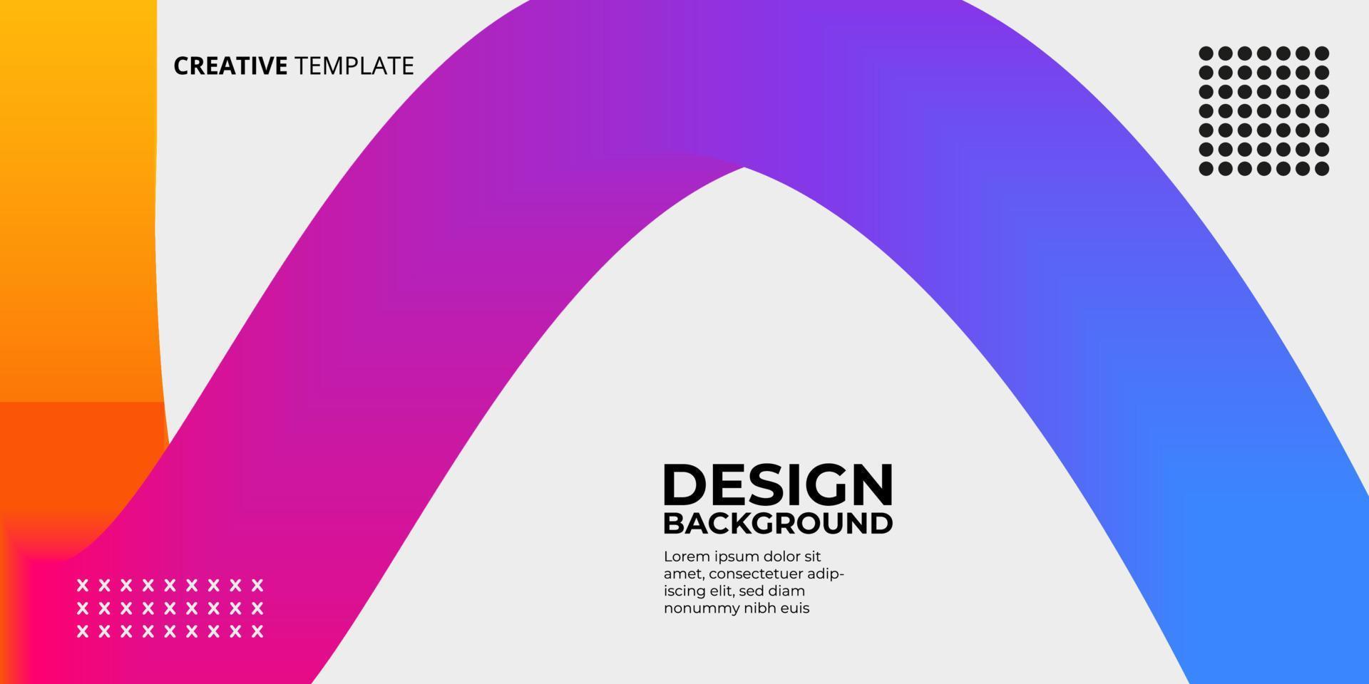 Background abstract wavy shape with Rainbow colors. Vector illustration