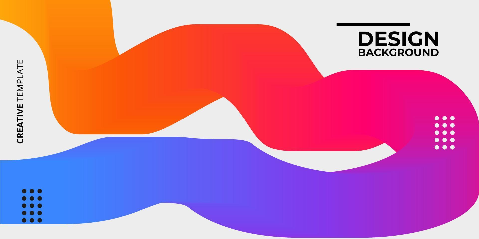 forma ondulada abstracta de fondo con colores del arco iris. ilustración vectorial vector
