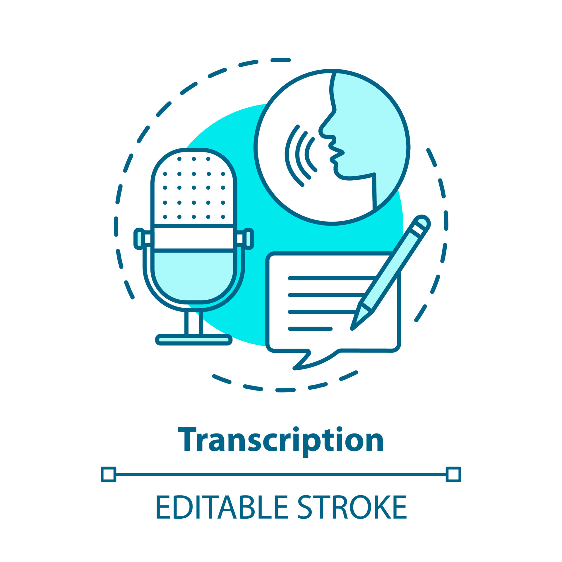 Conversion into. Transcribe audio illustration. convert into.