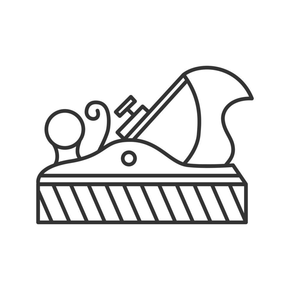 Jack plane linear icon. Woodworking. Thin line illustration. Bench plane. Contour symbol. Vector isolated outline drawing