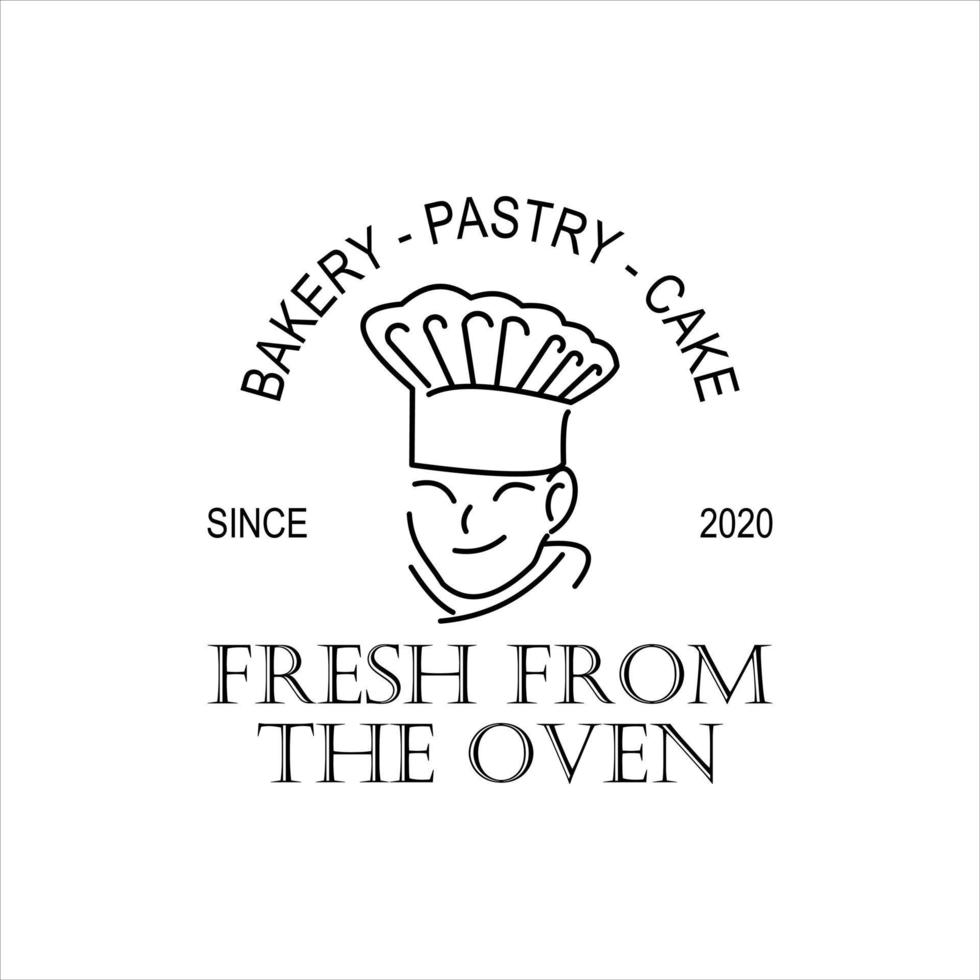 Bakery Chef Label Template Idea vector