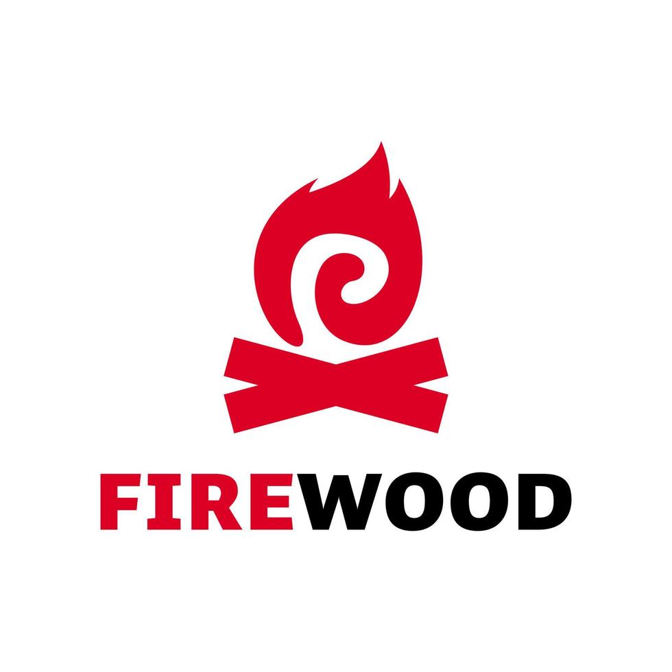 Firewood logo modern vector idea