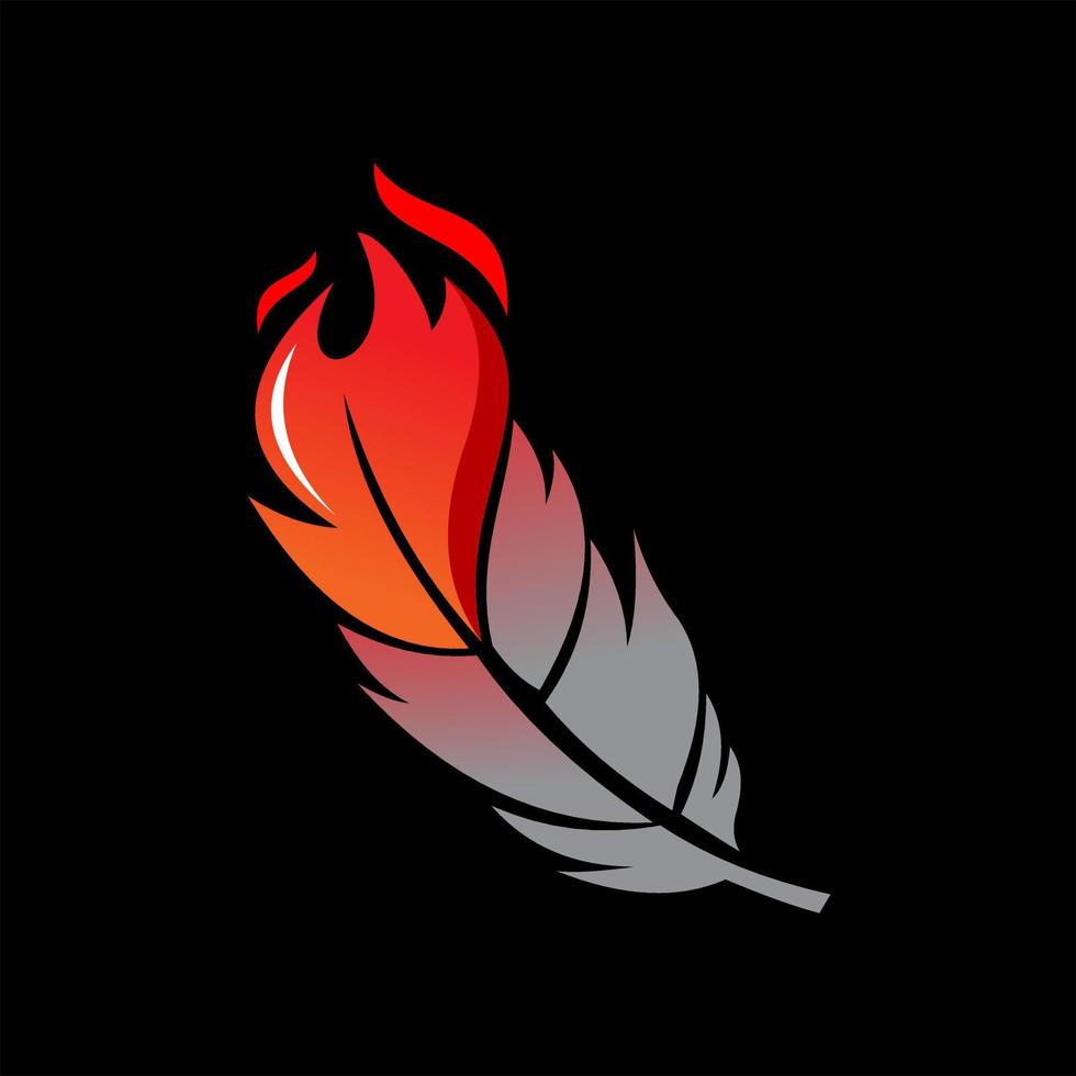 Phoenix Fire Bird Feather Illustration vector