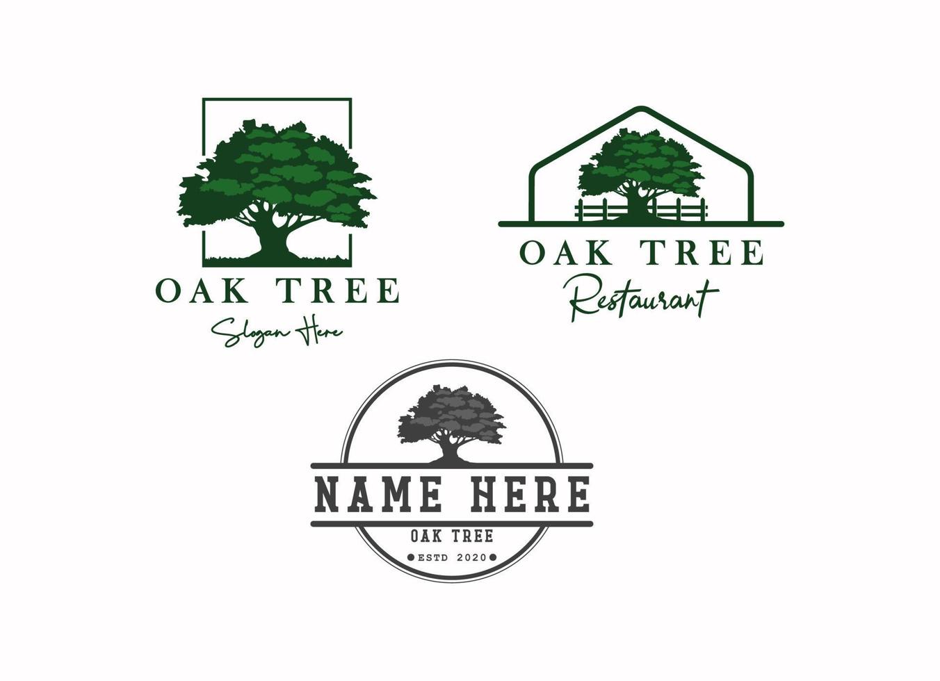 Oak Tree Logo Design Inspiration vector