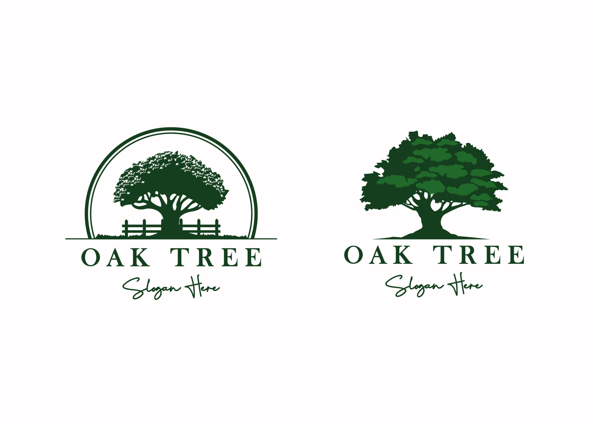 Oak Tree Logo Circle