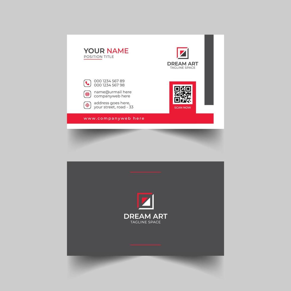 Creative and modern corporate business card design template free vector