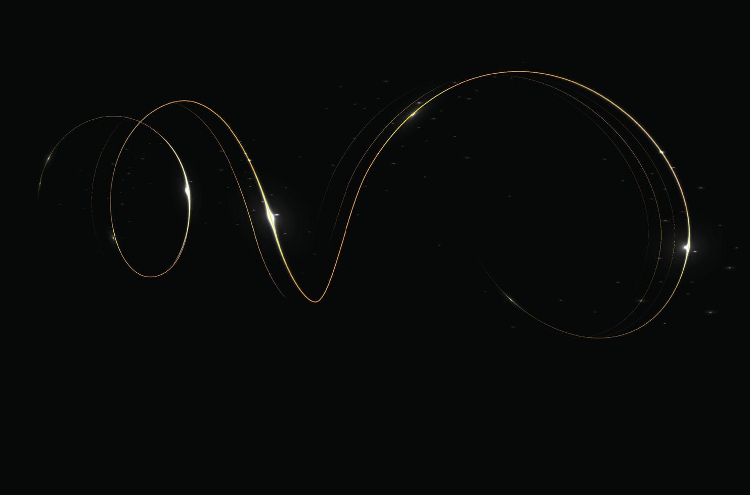 Abstract Light Effect Golden Spiral Line Style vector