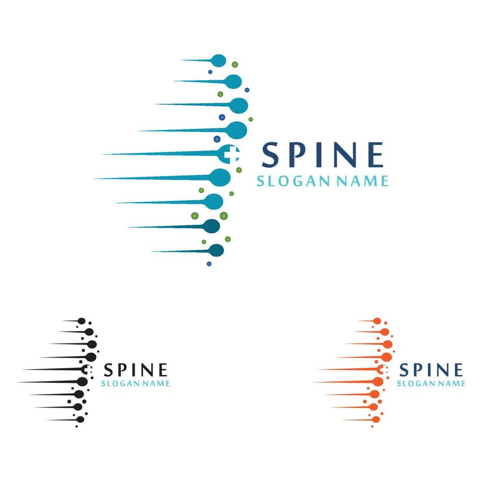 Spine chiropractic Care logo designs concept, Backbone Logo template vector