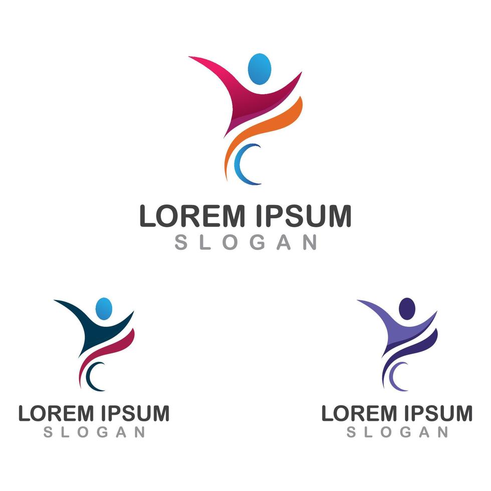 Abstract Person logo creative inspiration Design Vector Template