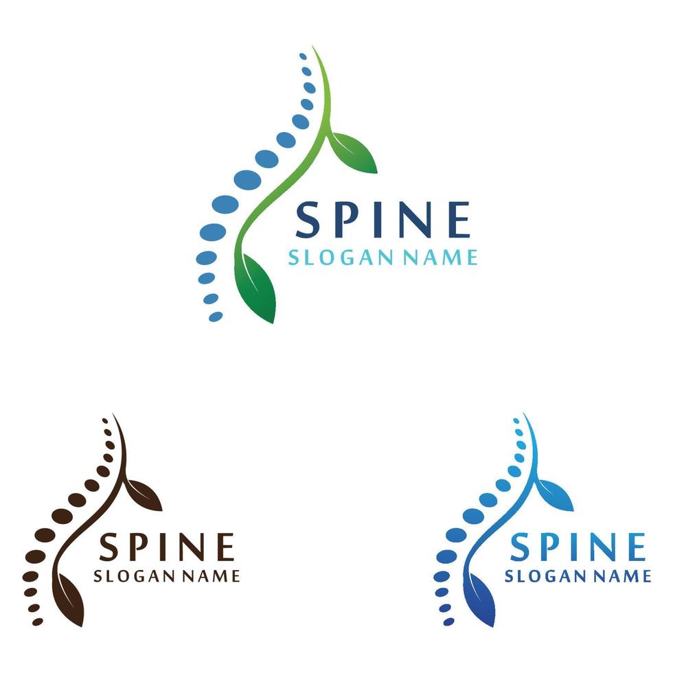 Spine chiropractic Care logo designs concept, Backbone Logo template vector