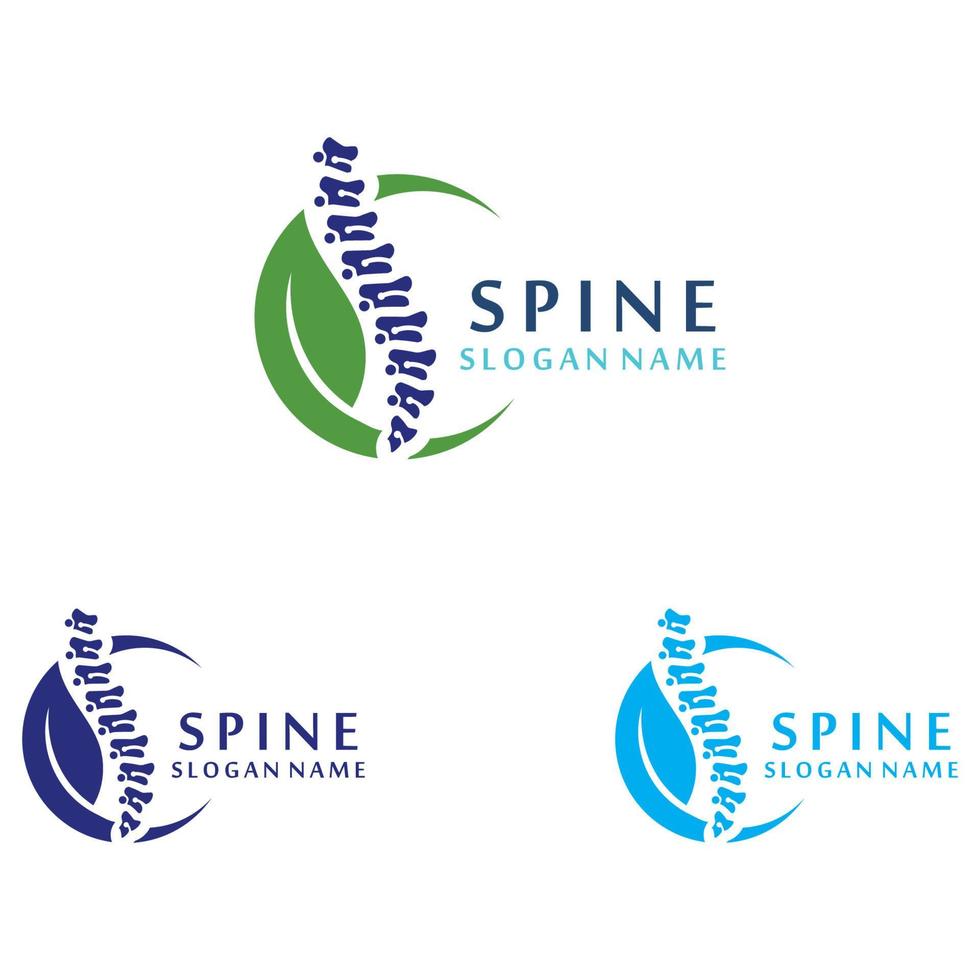 Spine chiropractic Care logo designs concept, Backbone Logo template vector