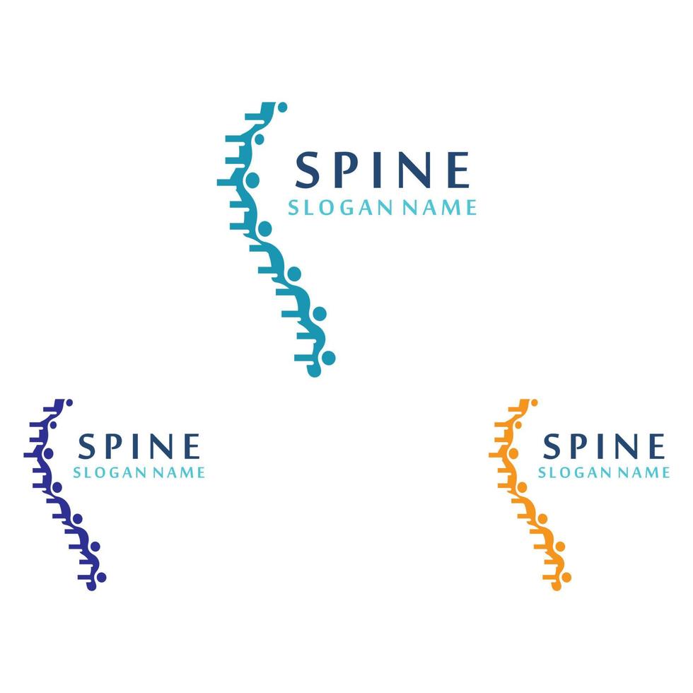 Spine chiropractic Care logo designs concept, Backbone Logo template vector