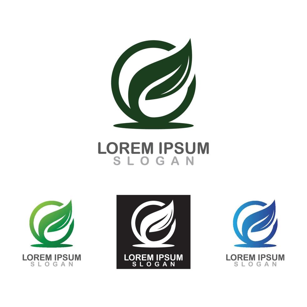 Simple leaf modern professional logo design of medical organic vector ...