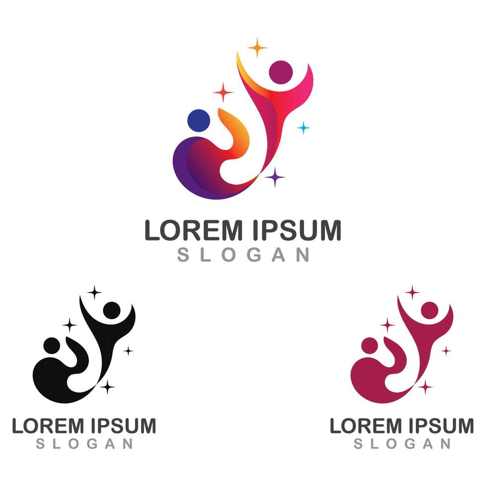 Abstract Person logo creative inspiration Design Vector Template