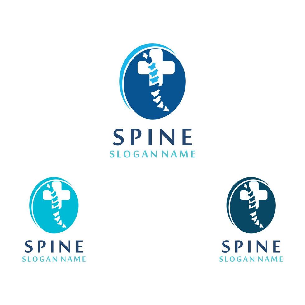 Spine chiropractic Care logo designs concept, Backbone Logo template vector