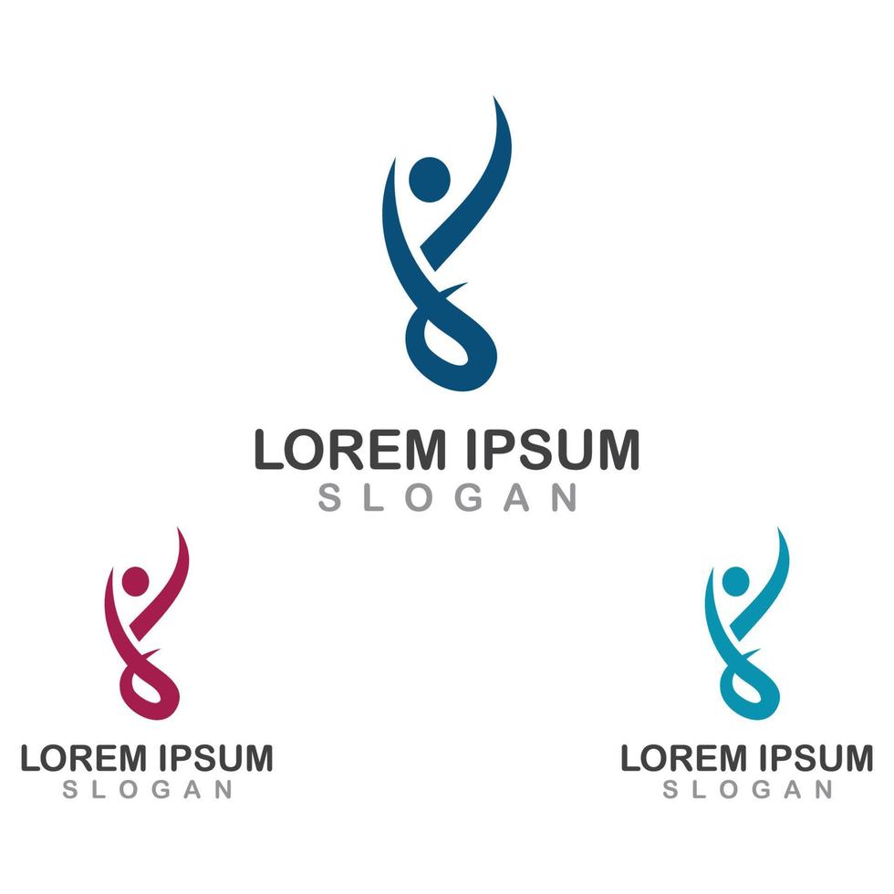 Abstract Person logo creative inspiration Design Vector Template