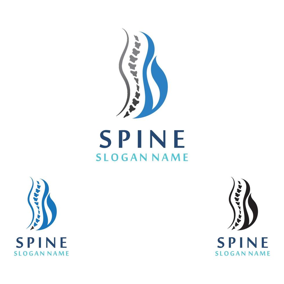 Spine chiropractic Care logo designs concept, Backbone Logo template vector