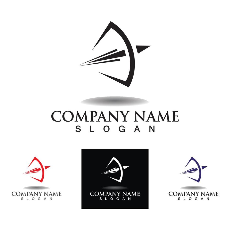 Bow and Arrow creative logo design, Archery concept symbol illustration vector