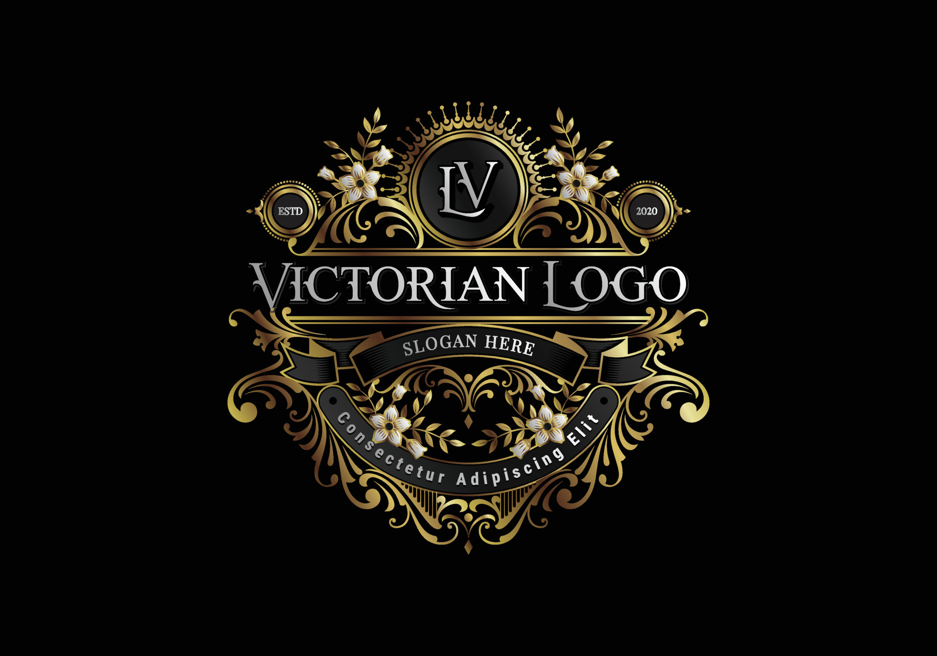 Black And Gold Logo Vector Art, Icons, And Graphics For Free Download