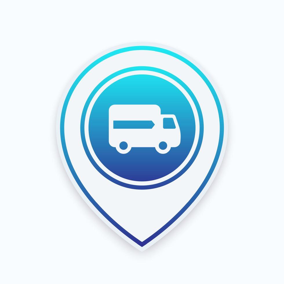 delivery icon on marker vector