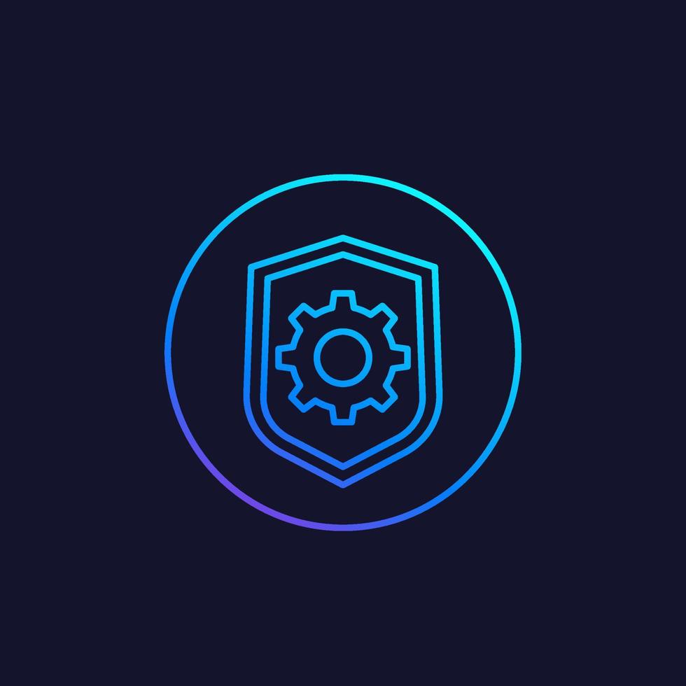 privacy protection settings linear icon vector