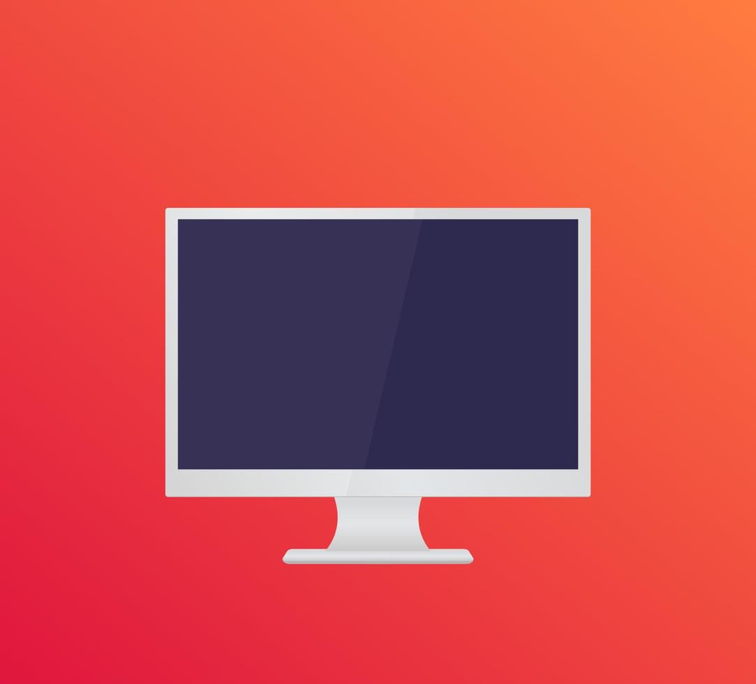 computer monitor mockup, vector design