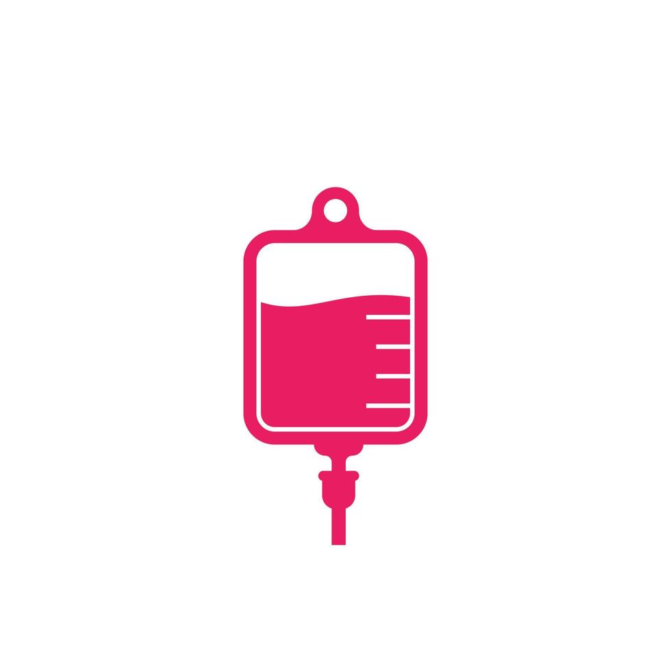 iv bag, medical drip icon vector