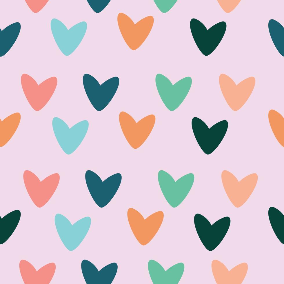 seamless colorful heart shape pattern vector