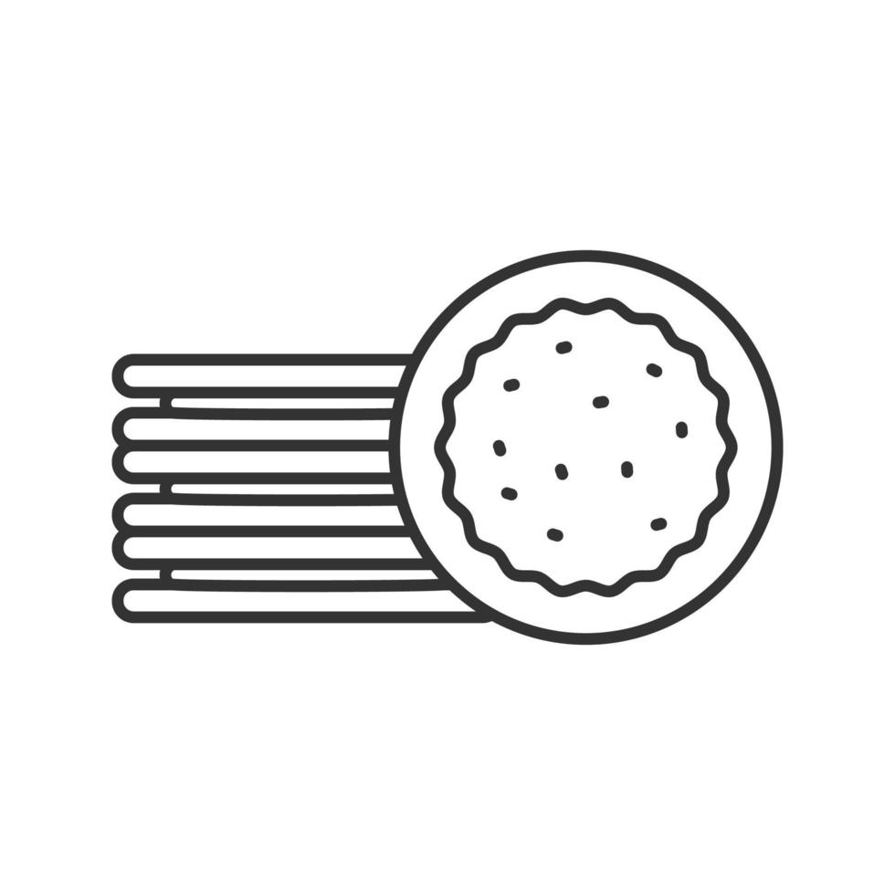 icono lineal de galletas sándwich. ilustración de línea delgada. galletas sándwich. símbolo de contorno dibujo de contorno aislado vectorial vector