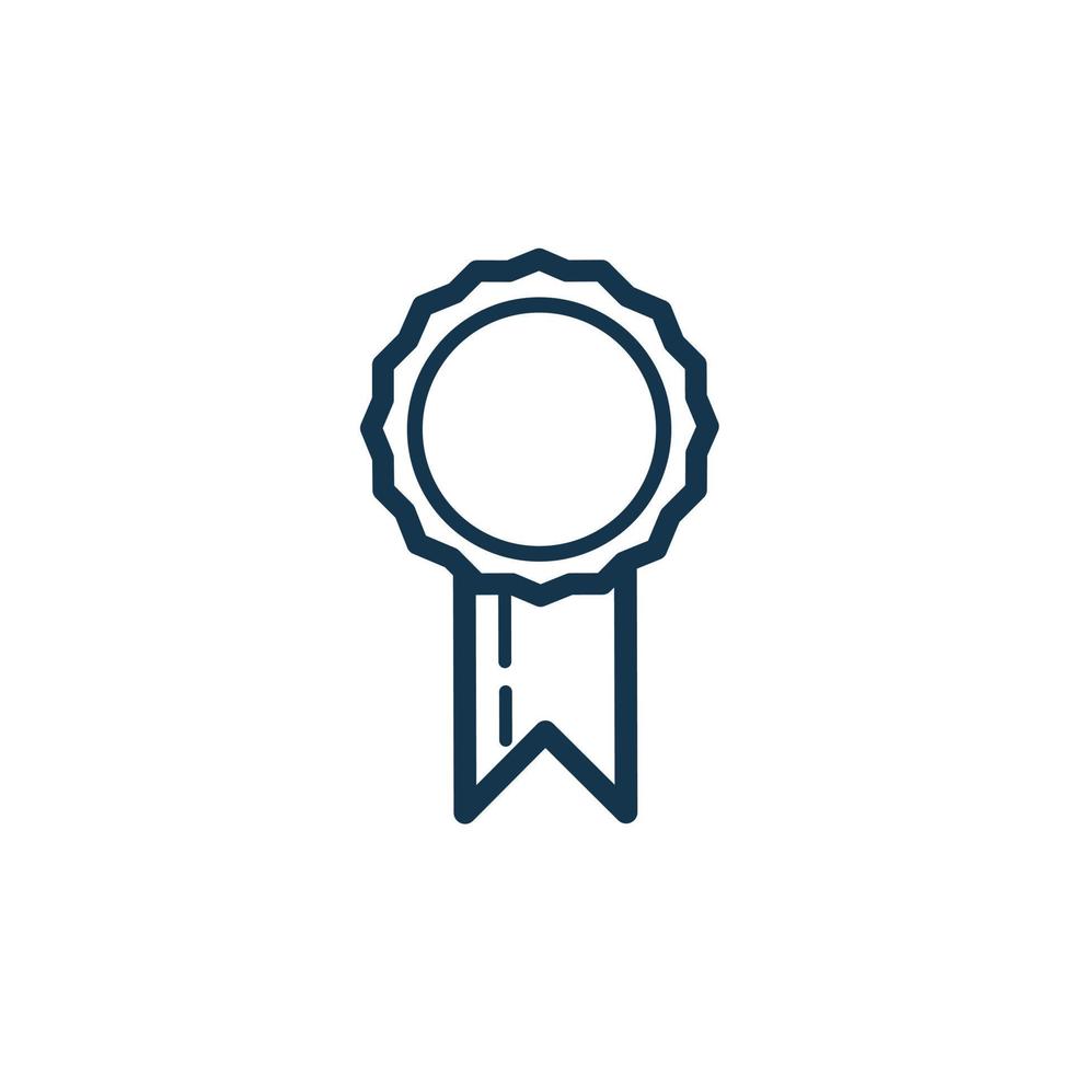 certified medal or award icon. flat vector on a white background.
