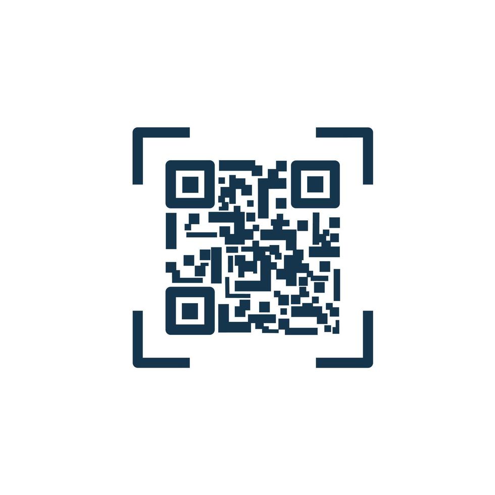icono de código qr vector