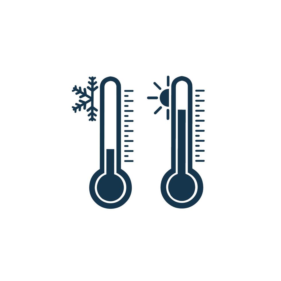 set of thermometers. vector