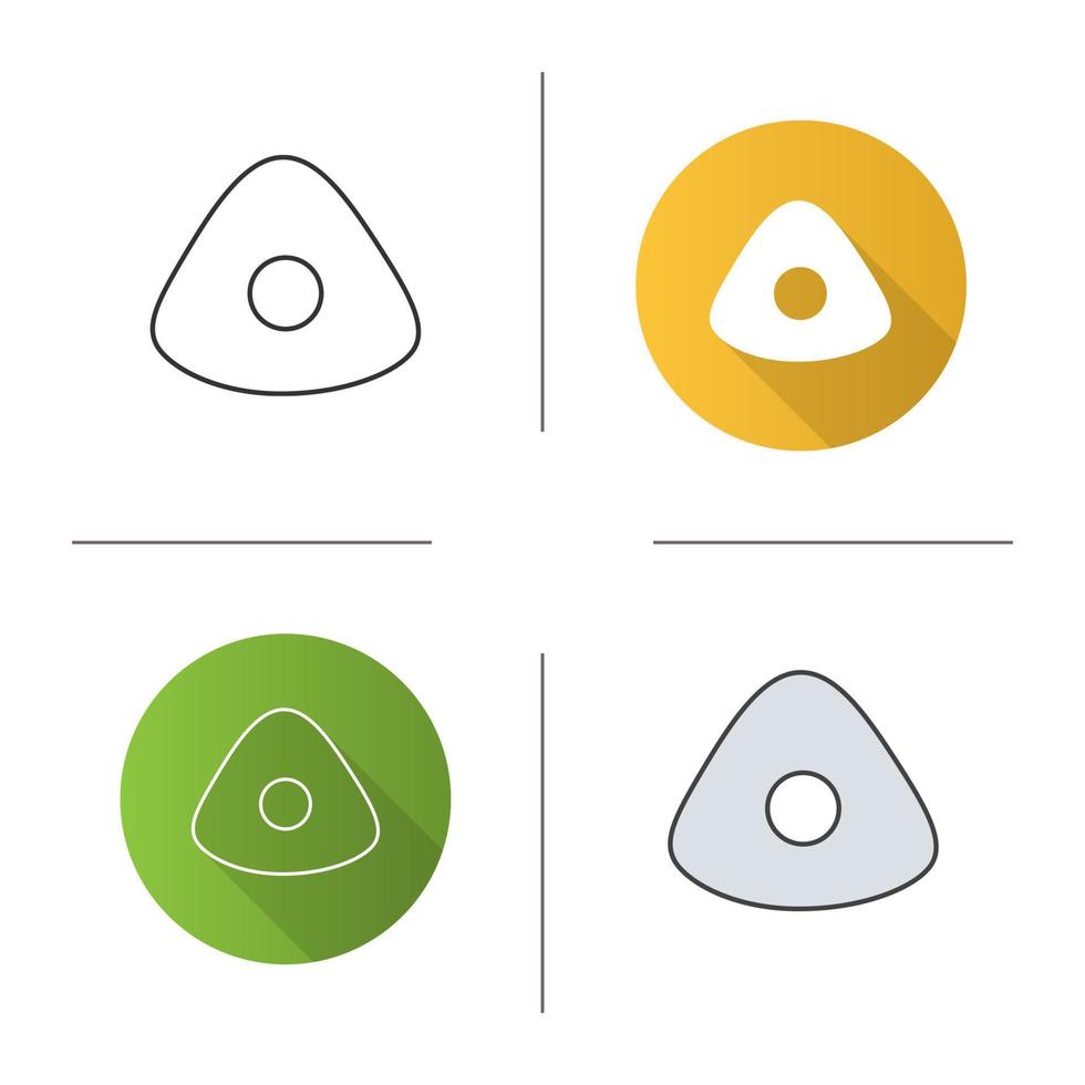 Sewing chalk icon. Flat design, linear and color styles. Isolated vector illustrations