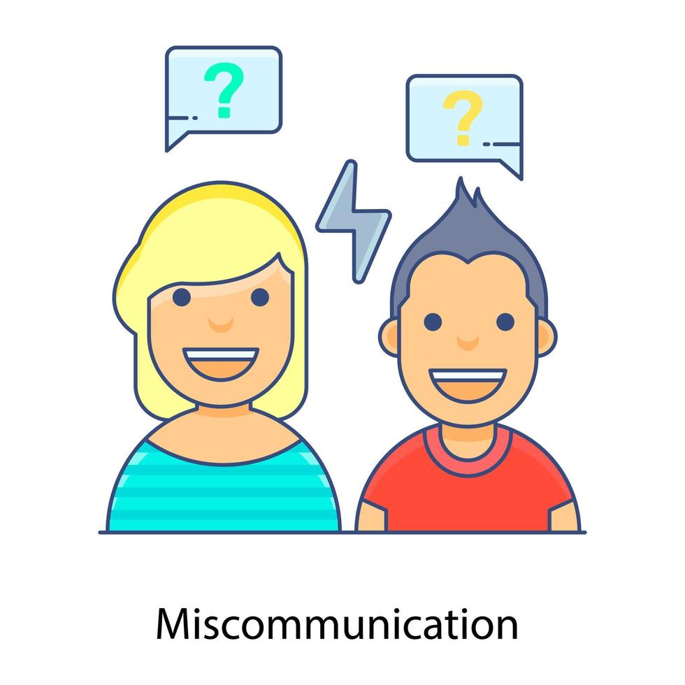 An interaction between two parties in which information was not communicated, miscommunication, vector