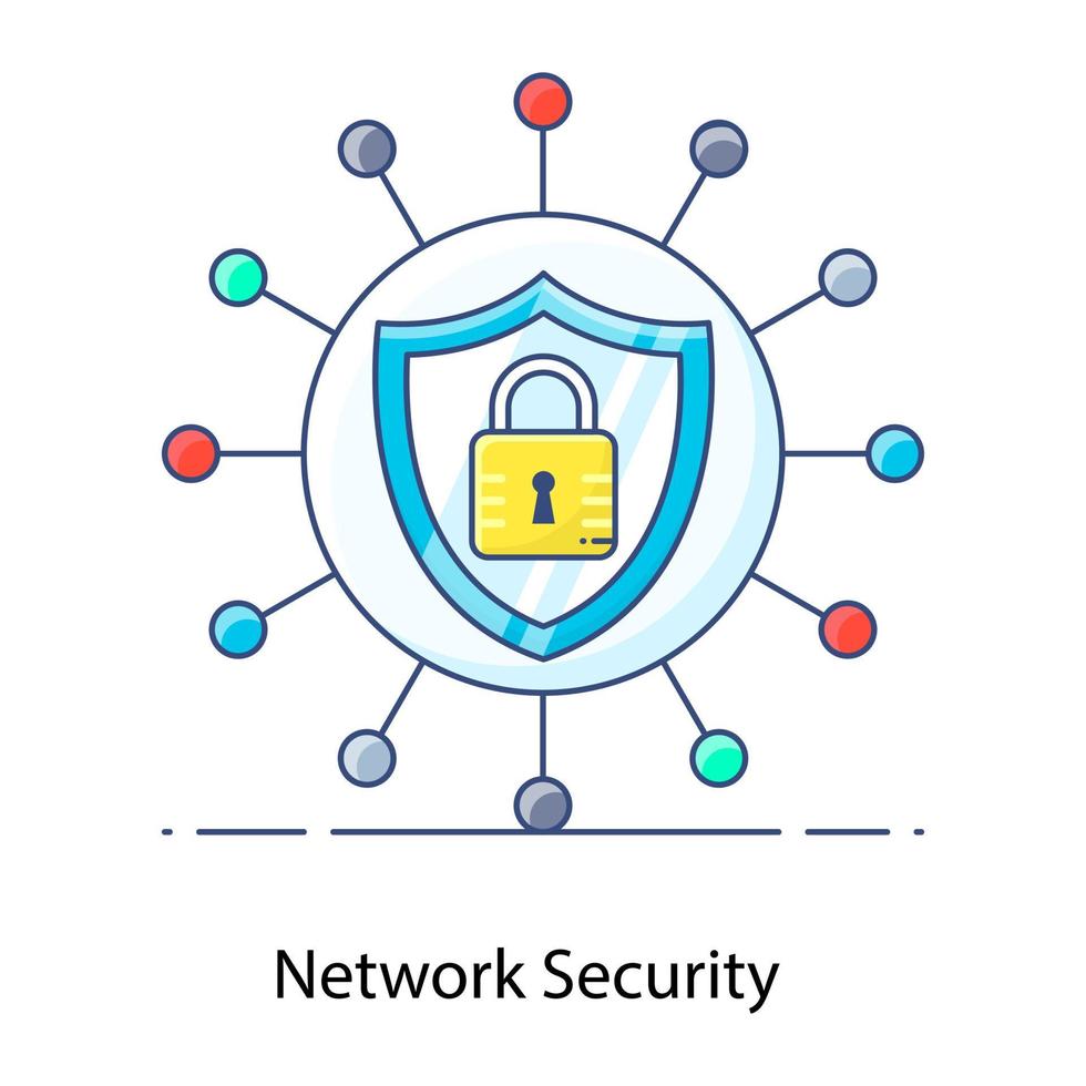 An icon of avatar connected with network, social connection vector