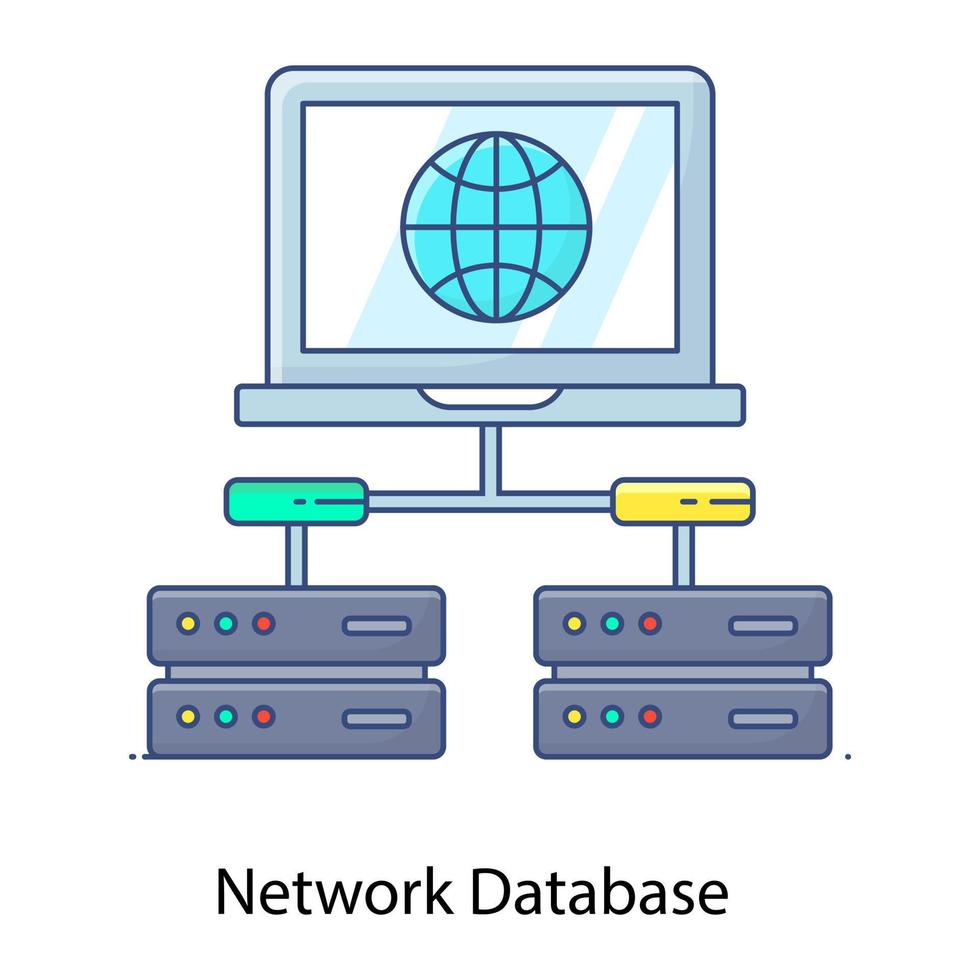 A flat icon style of Lan network, flat vector