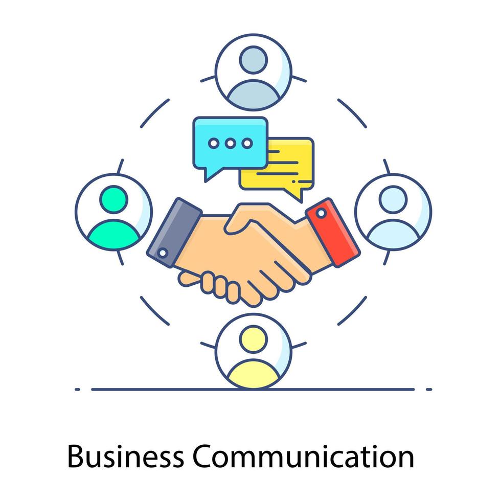 An icon of avatar connected with network, social connection vector