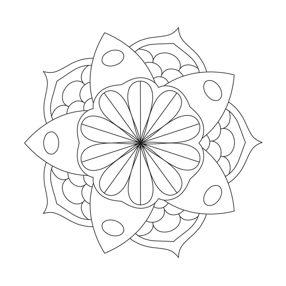 Mandala coloring book KDP interior vector