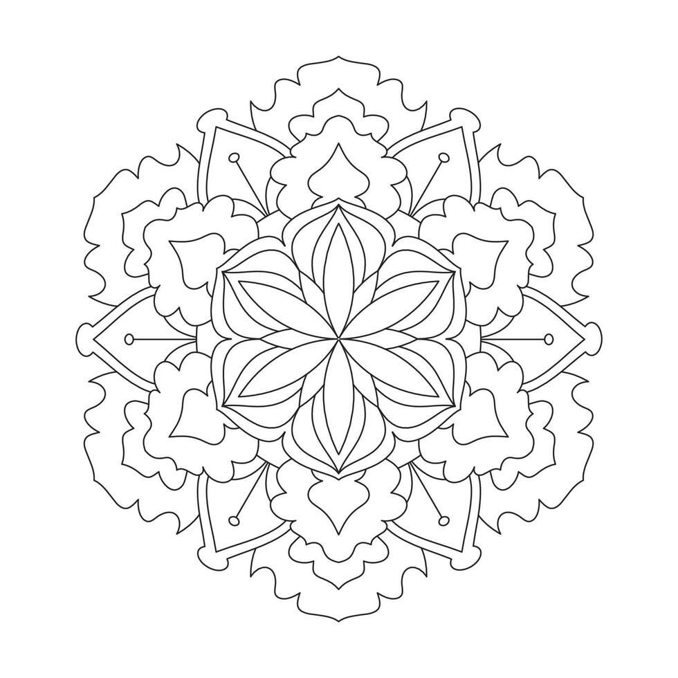 Mandala coloring book KDP interior vector