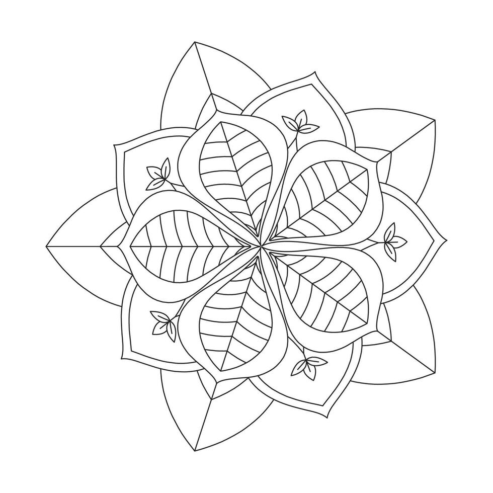 Mandala coloring book KDP interior vector