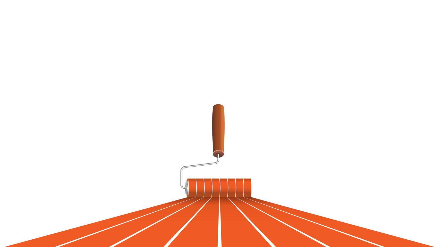 pista de atletismo rugosa abstracta pintada. vector