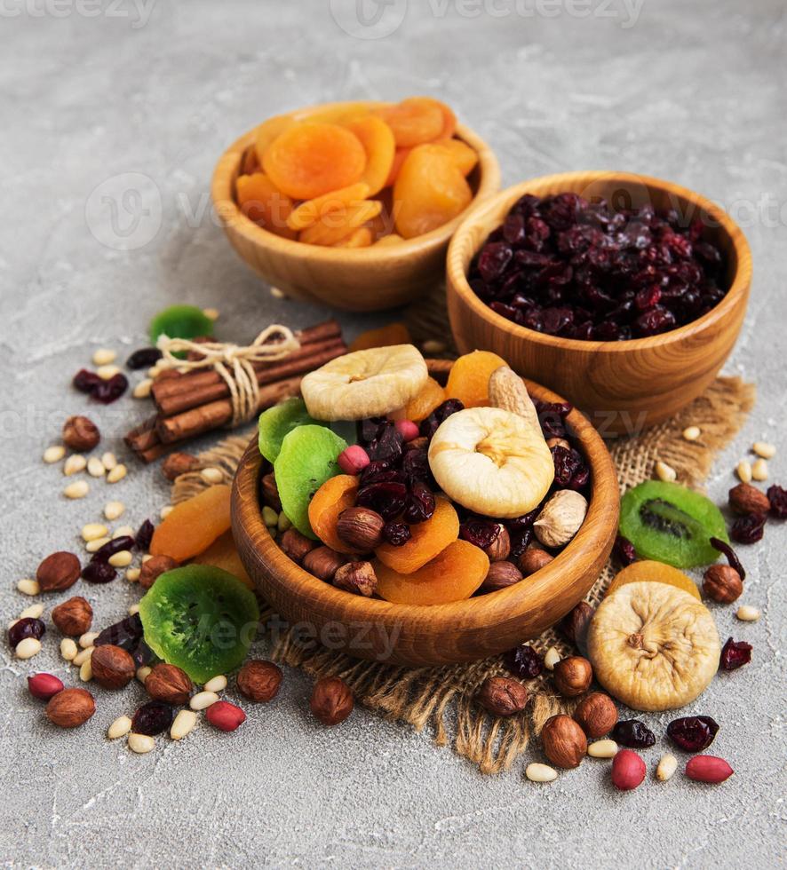 Mixed dried fruits photo