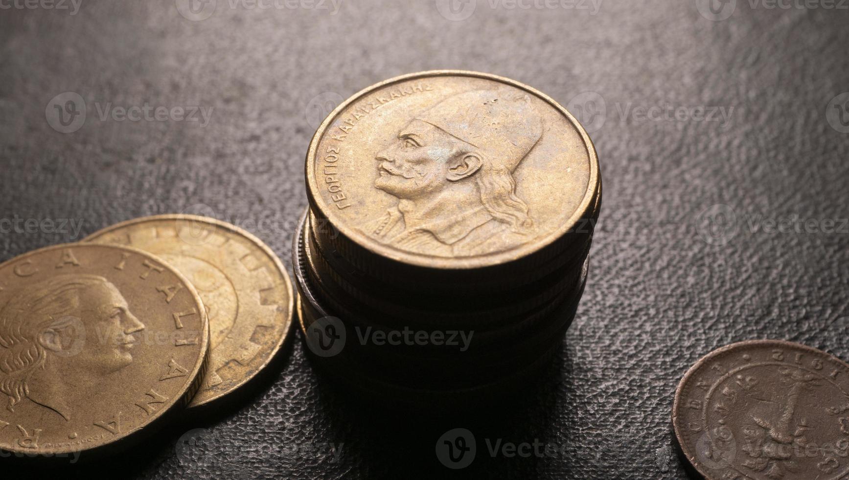 Collection of the old  coins photo